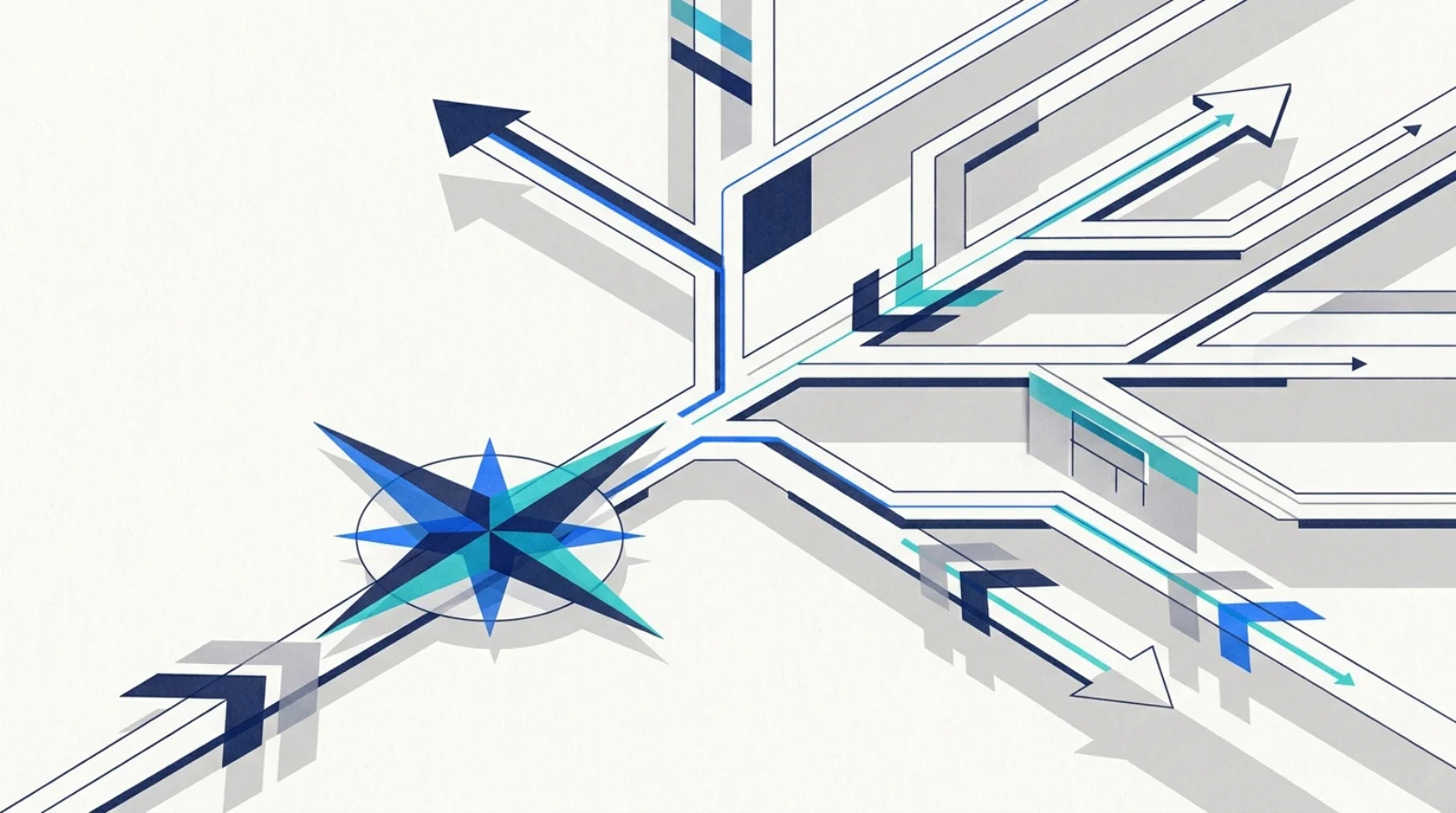Editorial illustration of a decision product surfaced at the point a decision is made.